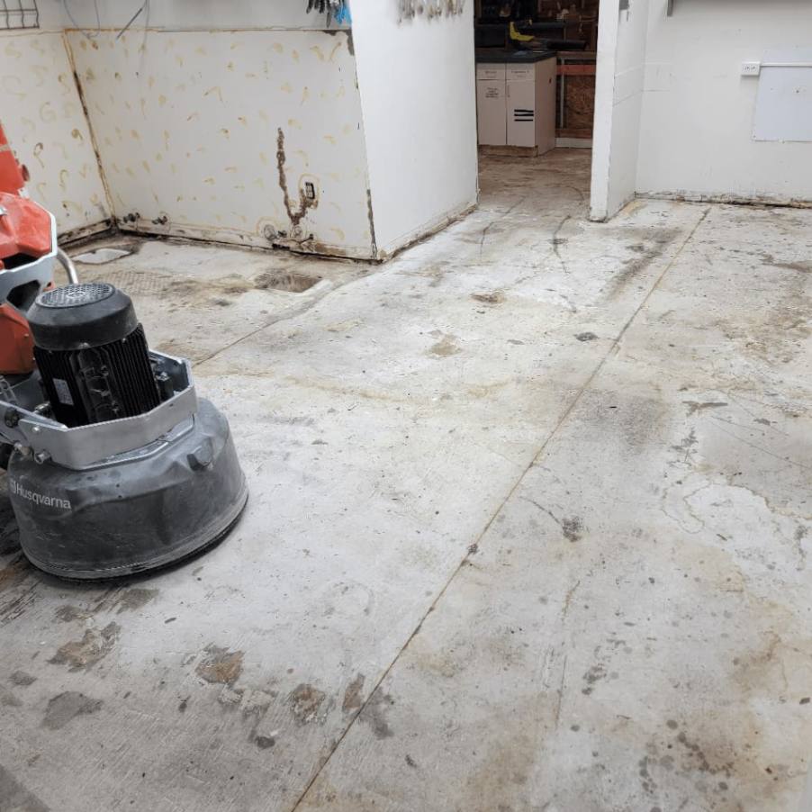 Commercial Concrete Floor Coating - Before